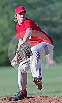 Determined Baseball Pitcher