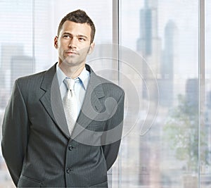 Determined businessman