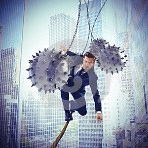 Determined businessman