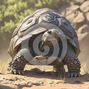 Determined Turtle Embarks on Journey