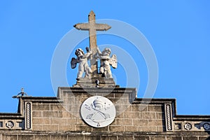 Detiails of Manila Cathedral facade at the Intramuros area