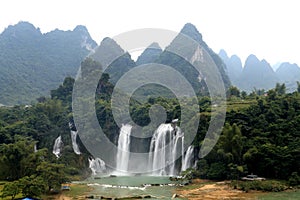 Detian waterfalls in Guangxi, China