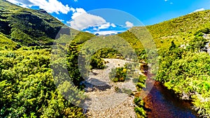 The Detoitsriver at the crossing with Franschhoek Pass, at the southern end of the pass.