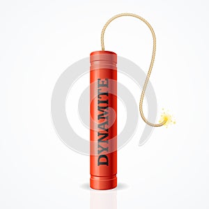 Detonate Dynamite Bomb. Vector photo