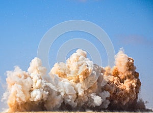 Detonator blasting on the on the oil and gas site