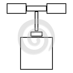 Detonator icon black color illustration flat style simple image