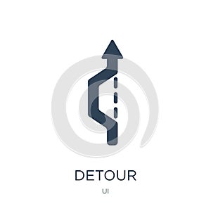 detour icon in trendy design style. detour icon isolated on white background. detour vector icon simple and modern flat symbol for