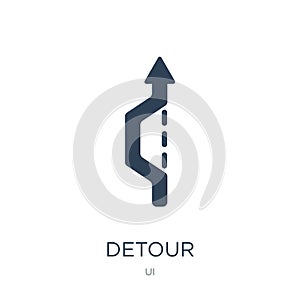 detour icon in trendy design style. detour icon isolated on white background. detour vector icon simple and modern flat symbol for photo