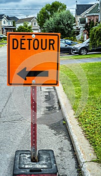 Detour Road Sign