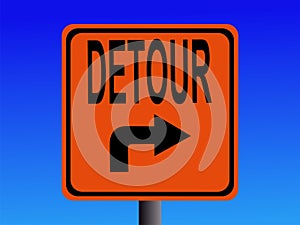 Detour to right sign