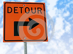 Detour traffic sign.