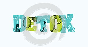 Detox Concept Stamped Word Art Illustration