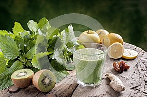 Detox drink with nettles
