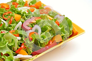 Detox food with veggie, raw salad photo