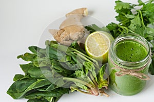 Detox green smoothie photo