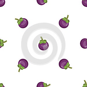 Detox mangosteen pattern seamless vector