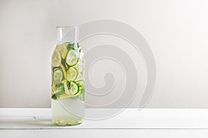 Detox Sassy water with lemon, cucumber, mint, ginger