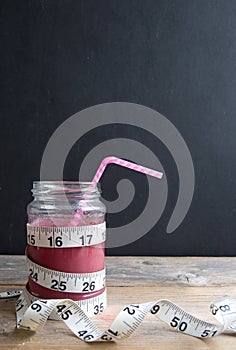 Detox smoothie with chalkboard space