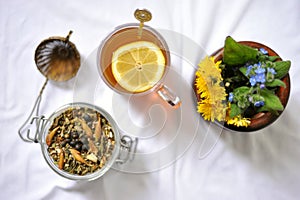 Slow living with detox, herbal tea that helps maintain a healthy immune system, cleanses your digestive system photo