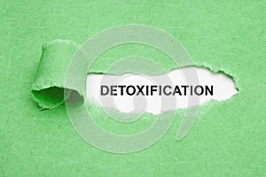 Detoxification Green Torn Paper Concept