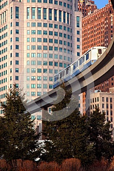 Detroit commuter monorail photo