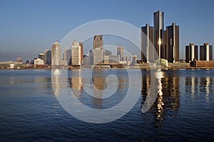 Detroit at Daybreak Panoramic November 2015