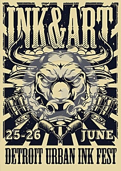 Detroit Ink Fest vintage poster