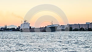 The TECUMSEH Bulk Carrier ship on the Detroit River