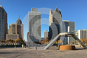 The Detroit, Michigan Skyline