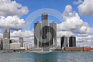 Detroit Skyline across the Detroit River