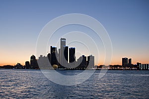 Detroit Skyline Silhouette