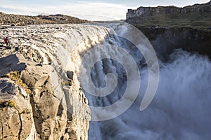 Dettifoss massive waterfall in the north of iceland