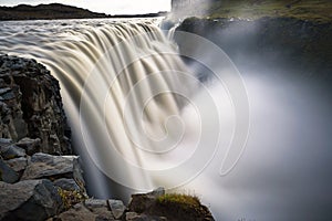 Dettifoss waterfall located on the Jokulsa a Fjollum river in Iceland