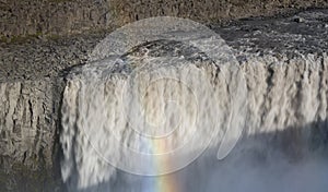 Dettifoss is a waterfall in VatnajÃ¶kull National Park in Northeast Iceland