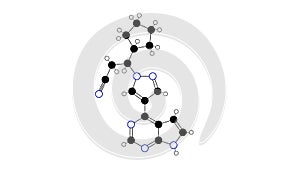 deuruxolitinib molecule, structural chemical formula, ball-and-stick model, isolated image ctp-543