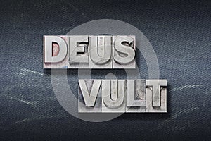 Deus vult Latin den photo