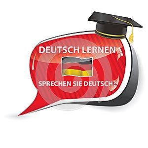 Deutch lernen. Sprechen sie Deutch? - German bubble speech