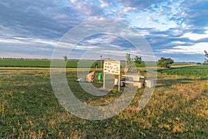 Rest area on tripoint of Hungary, Austria and Slovak.