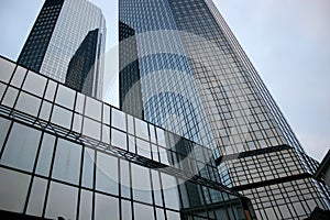 Deutsche Bank twintowers in Frankfurt