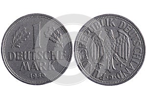 Deutsche mark coins photo