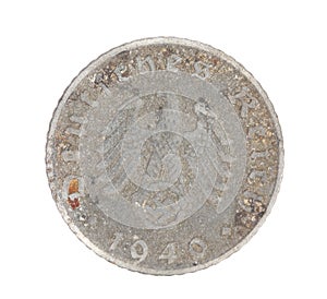 Deutsches coin. Back view.