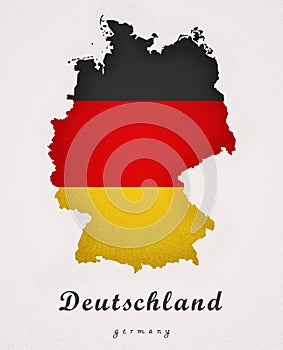 Deutschland Germany Art Map