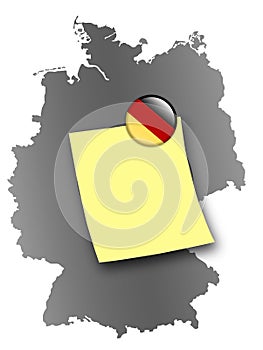Deutschlandkarte-Pinwand photo