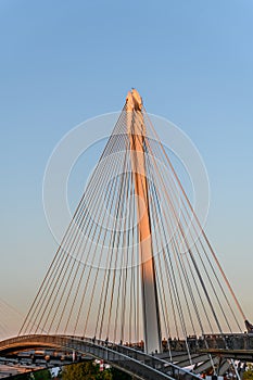 The Deux-Rives footbridge between Germany and France in Kehl and Strasbourg, a symbol of cross-border cooperation