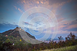 Deva citadel at the sunset