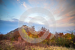 Deva citadel at the sunset