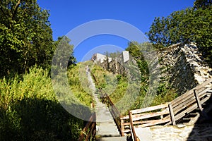 The medieval Fortress of Deva, Hunedoara county, Romania