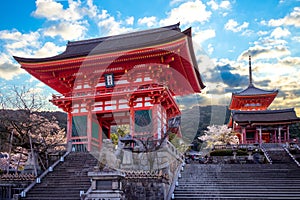 Deva gate of Kiyomizu-dera in kyoto