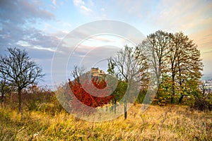 Deva hill citadel at the sunset