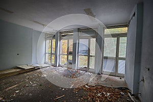 Devastated room in a building designed for renovation